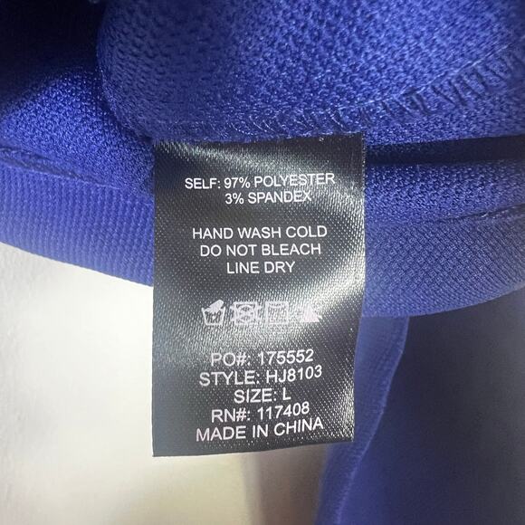 NWT Chocolate USA Cropped Jacket Womens L Navy Open Front Cutout Choker Moto - Picture 8 of 8